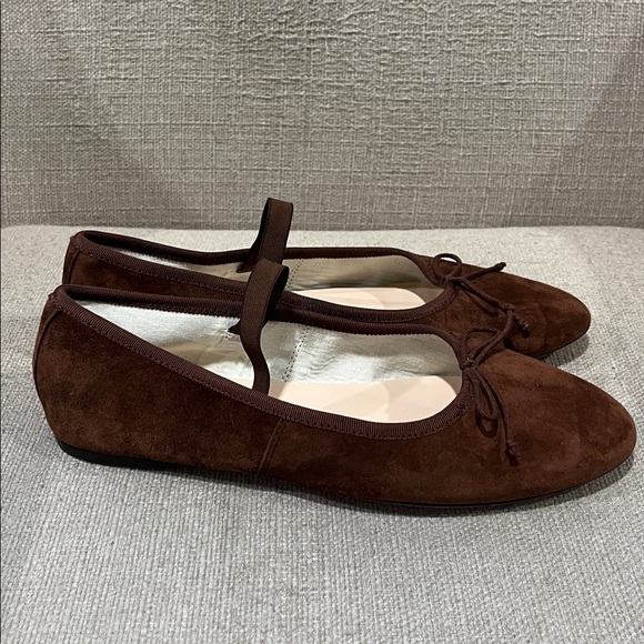 NEW Loeffler Randall Leonie Espresso Suede Ballet Flat Size 8 - Picture 3 of 7